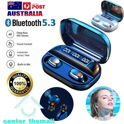 $16.79 • Buy TWS Bluetooth 5.3 Wireless Earbuds Waterproof LED Display Earphones AU