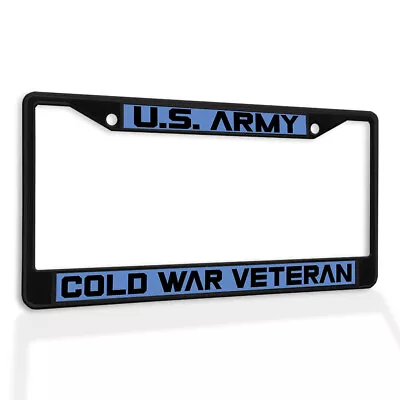 Metal License Plate Frame Vinyl Insert U.S. Army Cold War Veteran • $17.99