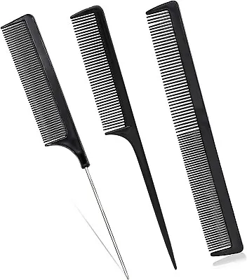 3 PCS Set Salon Dressing Comb Double Set Narrow Fine Teeth Hair For Women Men • £2.99