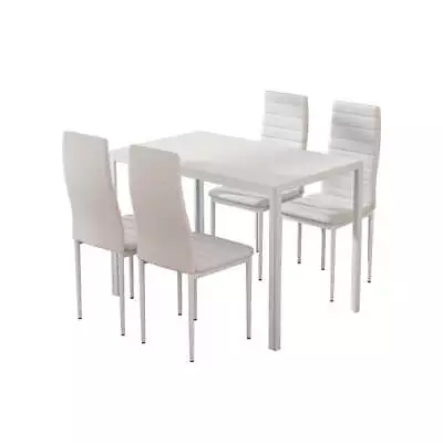 $225.55 • Buy Artiss Dining Chairs And Table Dining Set 4 Chair Set Of 5 Wooden Top White