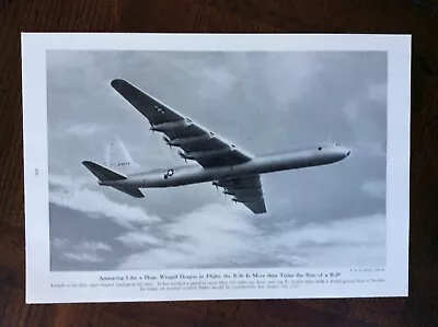 1948 Vintage Original Magazine Photo Air Force B-36 Bomber In Flight • $10.99