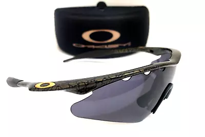 RARE OAKLEY M FRAME GOLD MINE SUNGLASSES Black & Gold Camo W/ Vented Sweep Lens • $449.99