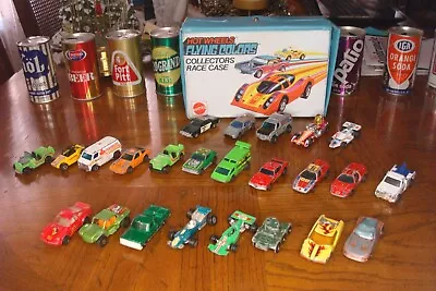 Lot Of 24 Vintage Hot Wheel Redline/Matchbox Cars With Mattel Flying Colors Case • $300