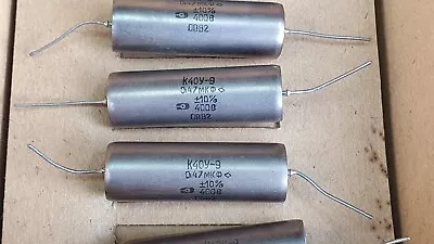 K40Y-9 0.47uF +/-10% 400V USSR  PIO Audio Capacitor  Lot 2pcs+ • $39.99