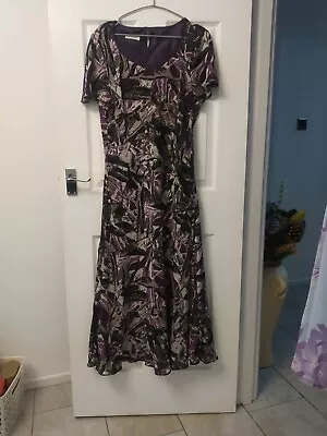 Windsmoor Jacques Vert Group Size 14 Purple And Black Multi Dress  • £11