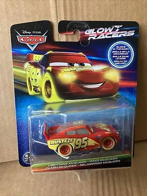 DISNEY CARS DIECAST - Glow Racers - Lightning McQueen - Combined Postage • £10.99