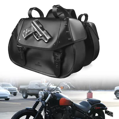 Fits For Harley Softail VROD Vintage Saddle Bag Tool Side Bag Storage Luggage • $80.80