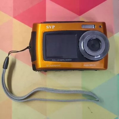 SVP Aqua 5800-A 18.0MP Dual Screen Waterproof Digital Camera Orange PreOwned • $34.99