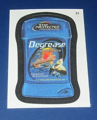Wacky Packages Ans11 Cloth Sticker #21 Degrease   @@ Rare @@   Nm/mt • $10