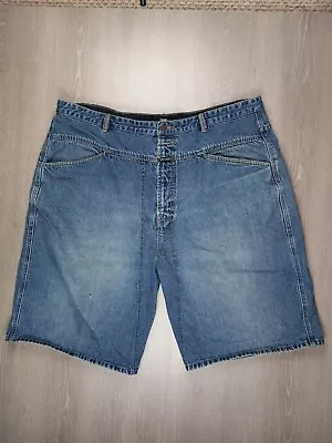 $37 • Buy Marithe Francois Girbaud Mens Denim Blue Jean Baggy Shorts Size 44 (44x11)