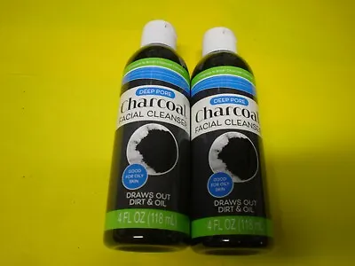 New ! 2 X 4 FL Oz Deep Pore Charcoal Facial Cleanser Draws Out Dirt And Oil  • $9.95
