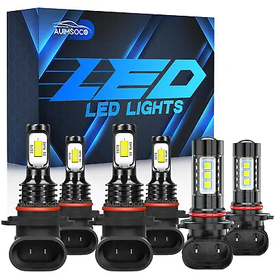 6K LED Headlights Hi/Lo+Fog Lights For Chevy Silverado 1500 2500 HD 2003-2006 A+ • $35.99