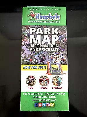 2017 Knoebels Amusement Park Guide & Map - Elysburg PA • $5