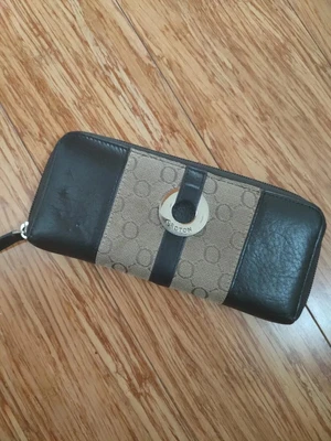 $7.50 • Buy OROTON Leather And Jacquard Purse Wallet