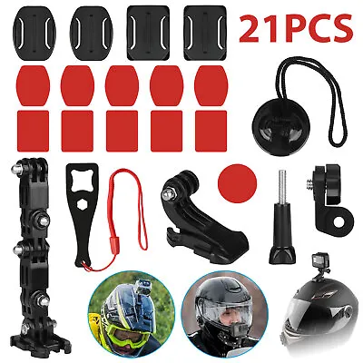 Motorcycle Helmet Chin Mount Kit For GoPro Hero 10/9/8/7/6/5 Sport Camera Holder • $10.98