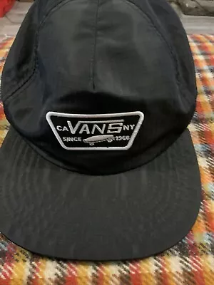 Vans Black Baseball Cap  With Stitch Detail  Hat Ajustable • £9.99