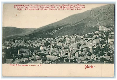 C1940's View Of Mostar Bosnia And Herzegovina Railway Officials Clubs Postcard • $39.95