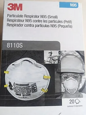 3M 8110S Small Dust Masks N95 Particulate Respirators Pack Of 20 EXP 06/2025 • $20