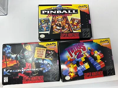 (3) Super Nintendo Games - Killer Instrinct - Tetris 2 - Pinball- Nintendo SNES • $75