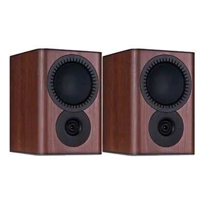 Mission QX-1 MKII Speakers Pair - Walnut Bookshelf Stand Mount Compact Home • £299