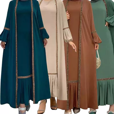 Ramadan Abaya Dubai Long Maxi Dress Muslim Women Kaftan  Loose Caftan Gown • $34.73