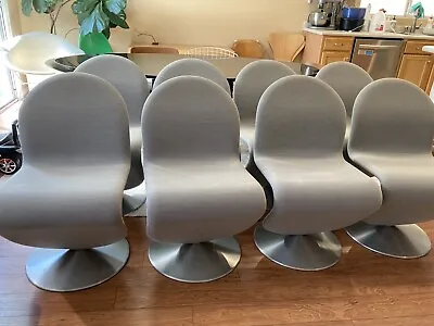 Verner Panton 123 Standard Dinning Chairs  Verpan Grey ( Video Available)  1 Per • $695