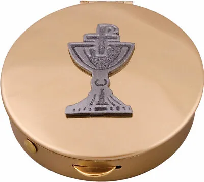 £29.99 • Buy Church Pyx, Altar Bread, Host Container, Gilded Finish, Catholic, Anglican