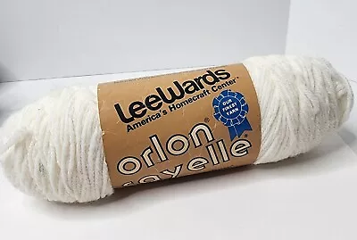 Leewards Orlon Sayelle Yarn 4 Oz Worsted  1001 White Dye Lot 365122 808 New  • $8.77