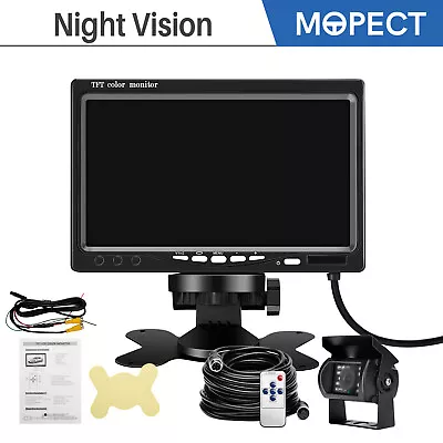MOPECT Bus Truck RVs Van 7  HD Monitor And Rear View Reversing Backup Camera Kit • £43.51