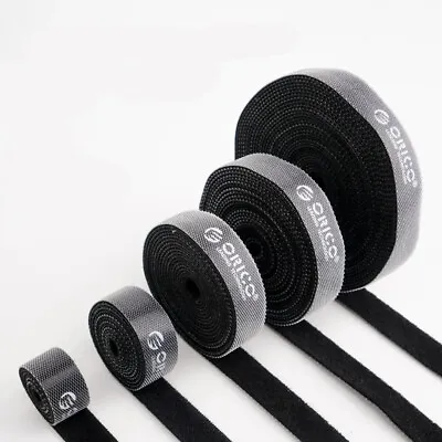 ORICO Velcro Strap Cable Management Tie Tape Cut To Size Hook And Loop • £4