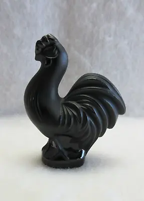 *Rare* Lalique Crystal Black Rooster/Hen (#10636) Figurine • £48.16