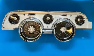 67 Ford Mustang Deluxe Gauge Brushed Alum Dash Cluster Clock Reconditioned #2018 • $943