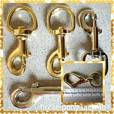 Gold silver solid Brasswalsall Double End Trigger Clipleadrope Stable Haynet • £3.49