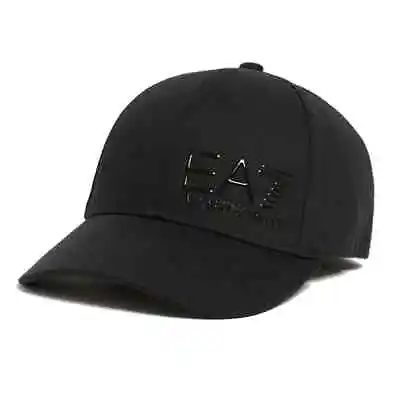 NEW Emporio Armani Georgio EA7 Black Cotton UNISEX Ronaldo Cap HAT Cool Summer • £54.49