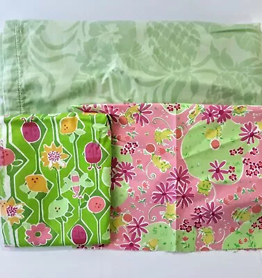 Lilly Pulitzer Cotton Fabric Lot Of 4 Remnants A-maze-ing Lady Bugs Pineapple  • $24.99