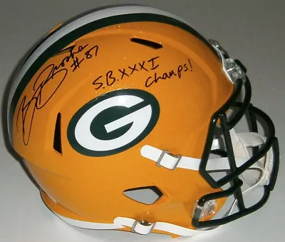 PACKERS Robert Brooks Signed Full Size Speed Replica Helmet W/ SB XXXI JSA AUTO • $219.95