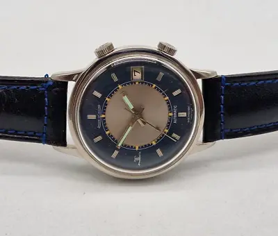 Rare Vintage Jaeger-lecoultre Alarm Twotone Dial Auto Man's Watch /e090 • £2399