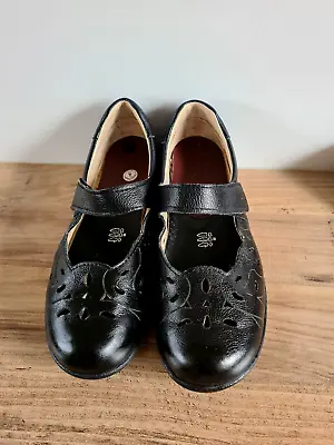 EASY B -PORTUGAL-leathers Upin Black WomenWIDE  Shoes Size UK 5. USED • £16.90