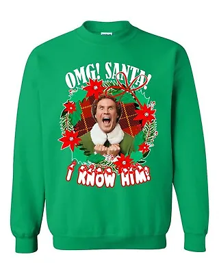 Ugly Christmas Sweater Omg Santa I Know Him Ugly Sweater Unisex Ugly Sweater • $25.99