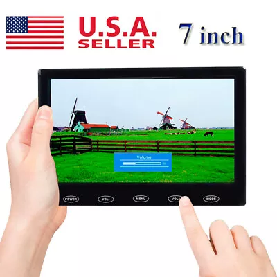 US-7  Display Small Portable Monitor USB LCD Screen AV VGA HDMI Security Speaker • $59.39