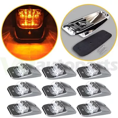 9pcs 10.8  Amber Led Upper Top Running Clearance Light For Kenworth W900 T680 • $87.54