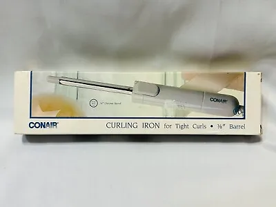 Vtg Curling Iron Conair 3/8” Chrome Barrel Mini Tight Curls Cool Tip Swivel Cord • $25.22