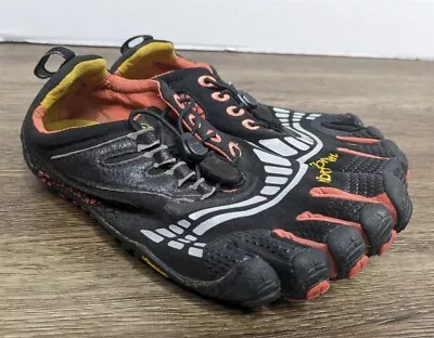 VIBRAM Fivefingers Shoes Womens EU 38 US 7.5/8 Komodosport Black Coral W3783 • $34.99