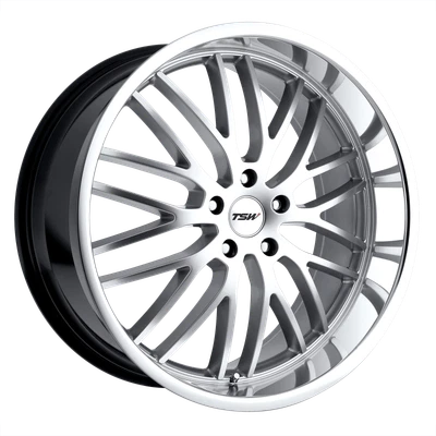$296 • Buy 18x8 TSW SNETTERTON HYPER SILVER W/ MIRROR CUT LIP Wheel 5x110 (40mm)