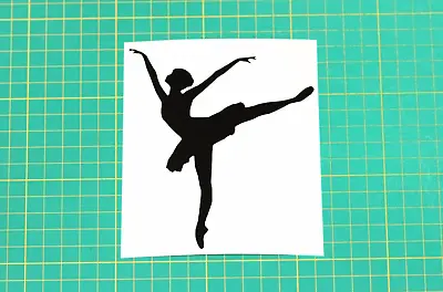 Ballet Dancer Girl Silhouette Car Wall Sticker - Bumper Window Vinyl Decal #1 • £2.38