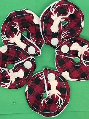 G-TUBE PADS  MIC-KEY Button Nursing Pads Winter Deer Set Of 4 • $12