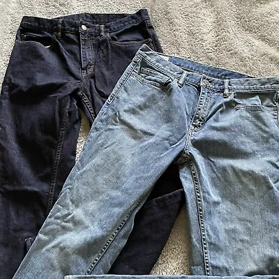 Lot Of 2 Banana Republic Jeans Mens 32 X32 32x30.5 Measured Slim Straight • $22.49
