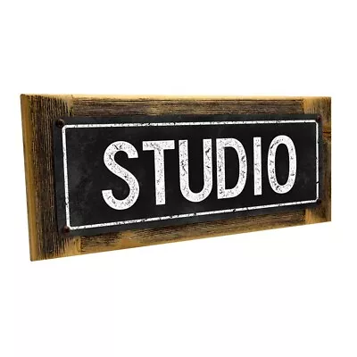  Black Studio Metal Sign; Wall Decor For Studio And Office • $29.99