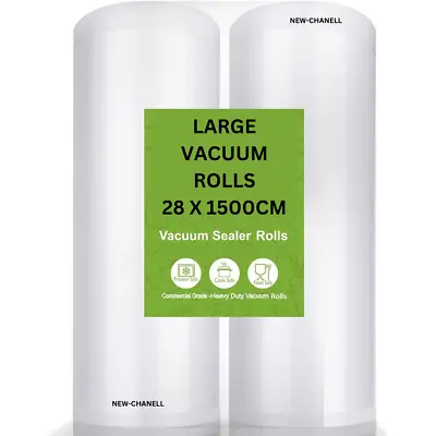 2/4 Rolls Textured Vacuum Vac Sealer Sous Vide Food Saver Storage Bags Pack 15m • £36.99