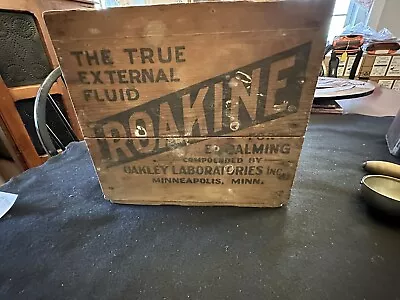 Vintage Roakine Embalming Fluid Wooden Shipping Crate • $120